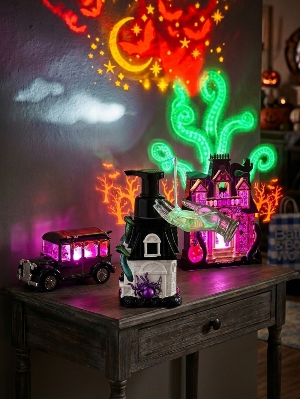Bath & Body Works Haunted Halloween Collection: Projector Carriage, Soap Holder,